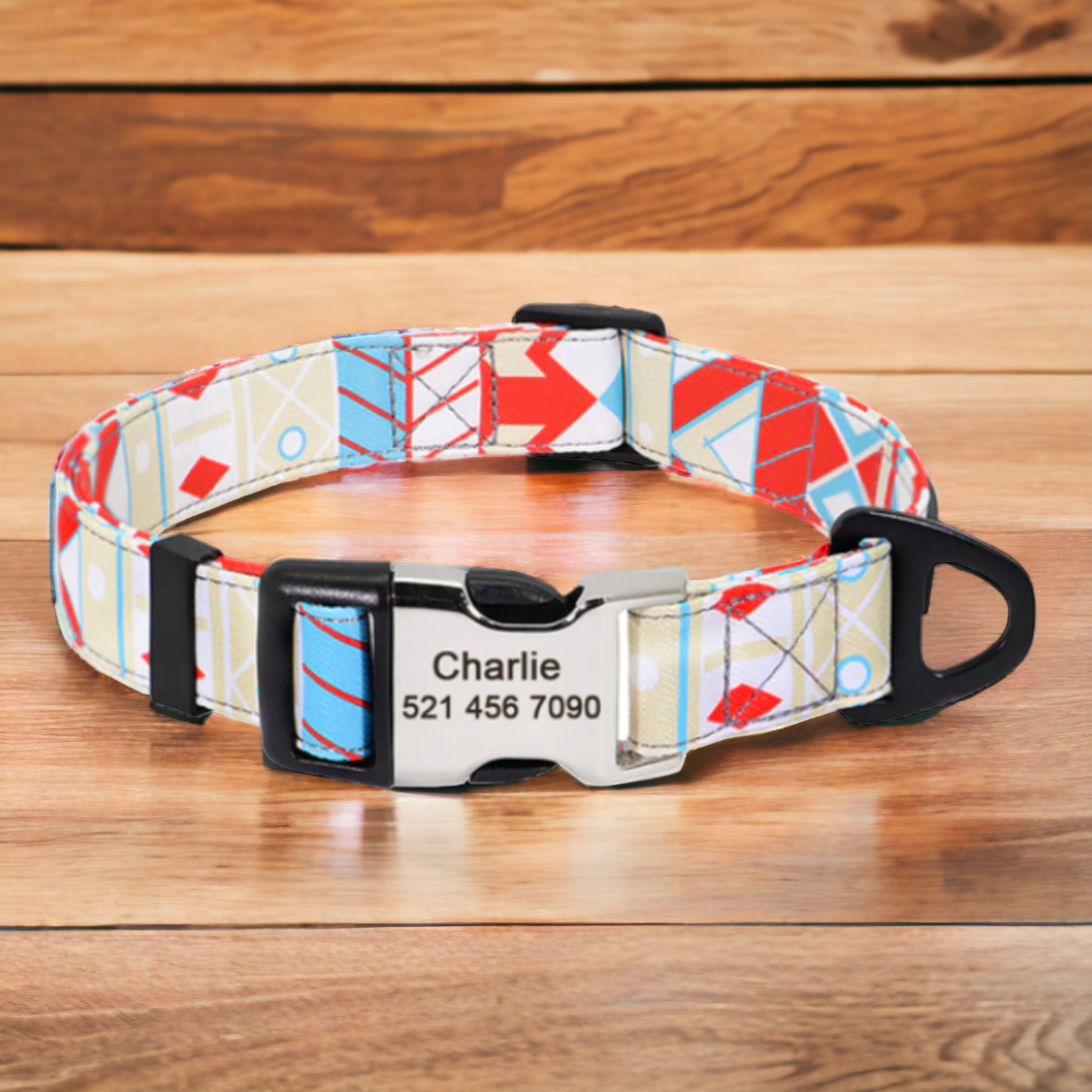 Electric Circus personalised dog collar