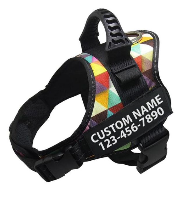 Colour Matrix Personalised Adjustable Dog Harness