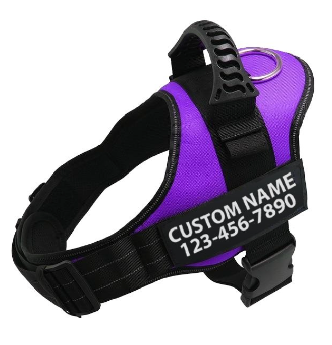 Purple Lavender Personalised Adjustable Dog Harness