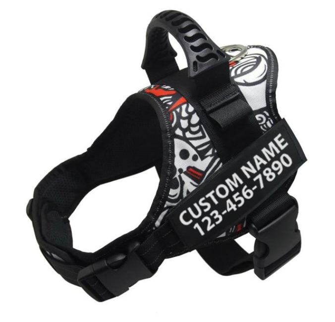 Tattoo Personalised Adjustable Dog Harness