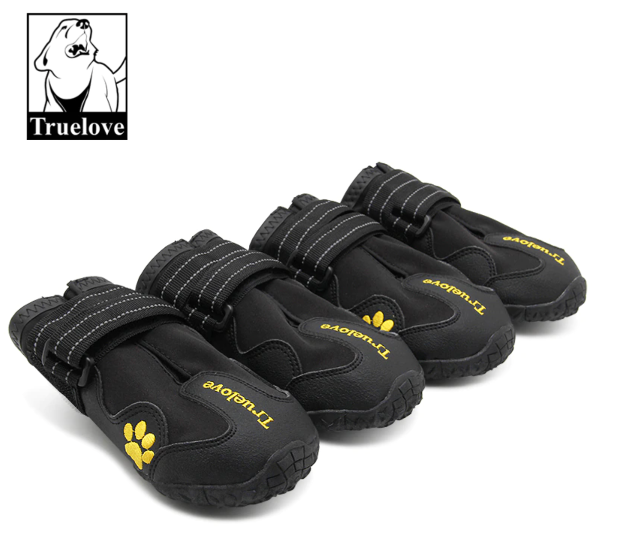 Black set of the Truelove Protection Dog Shoes