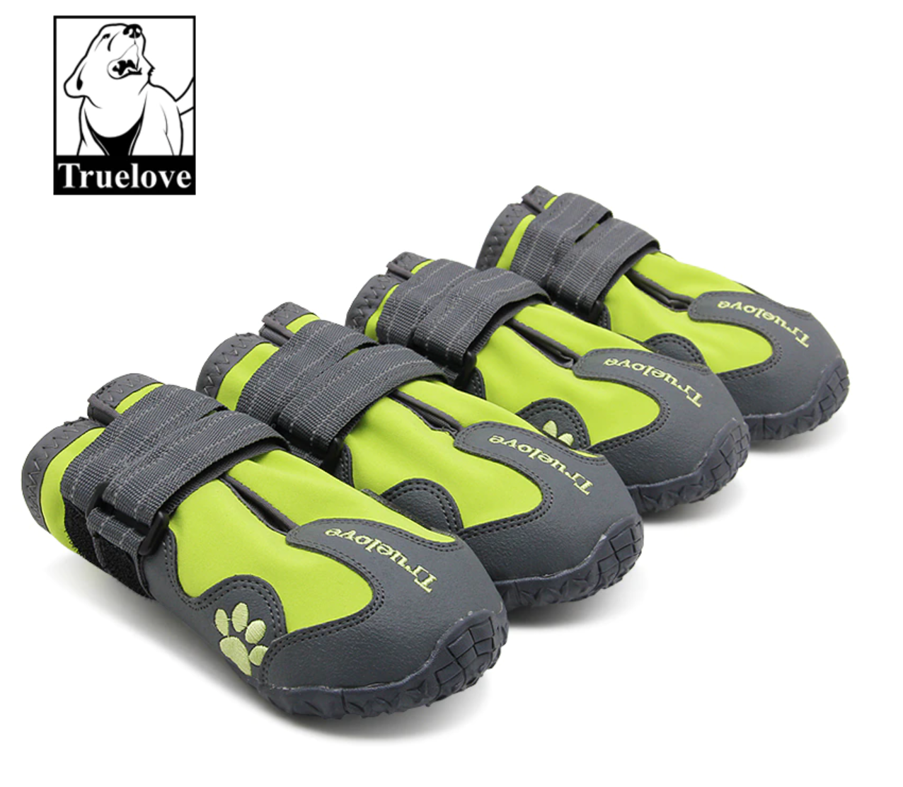 Green set of the Truelove Protection Dog Shoes