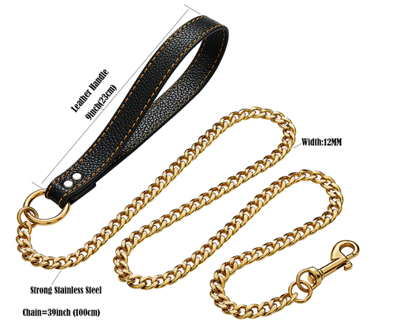 cuban link rose gold dog leash  rose gold dog leash  gold dog leash  gold dog lead